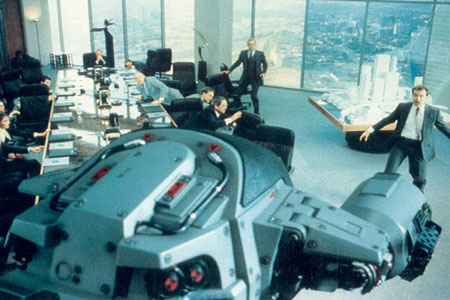 GOOD SHIT, CLICK The opening scene of Paul Verhoeven's Robocop.