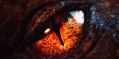 WE'RE WATCHING but we're sick of waiting. Smaug's eye from The Desolation of Smaug.