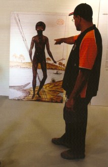 PROUD WARRIOR Peter Williams interprets a portrait of Pemulwuy.