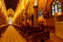 CATHOLIC GROUND Interior of St Mary's Cathedral, Sydney.