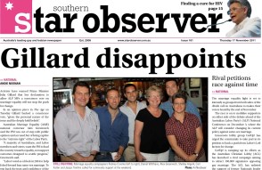 NOT HAPPY, JULIA The shock in the same-sex attracted community was palpable.