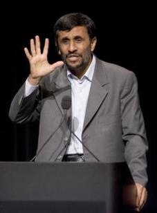 NO PROBLEM Iran’s President Ahmadinajad speaking at Columbia University in 2007.