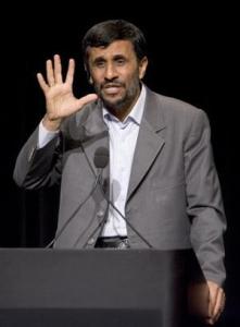 NO PROBLEM Iran’s President Ahmadinajad speaking at Columbia University in 2007.