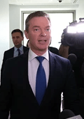 PYNE SURPRISE Christopher Pyne running the media gauntlet after being blindsided by Abbott.